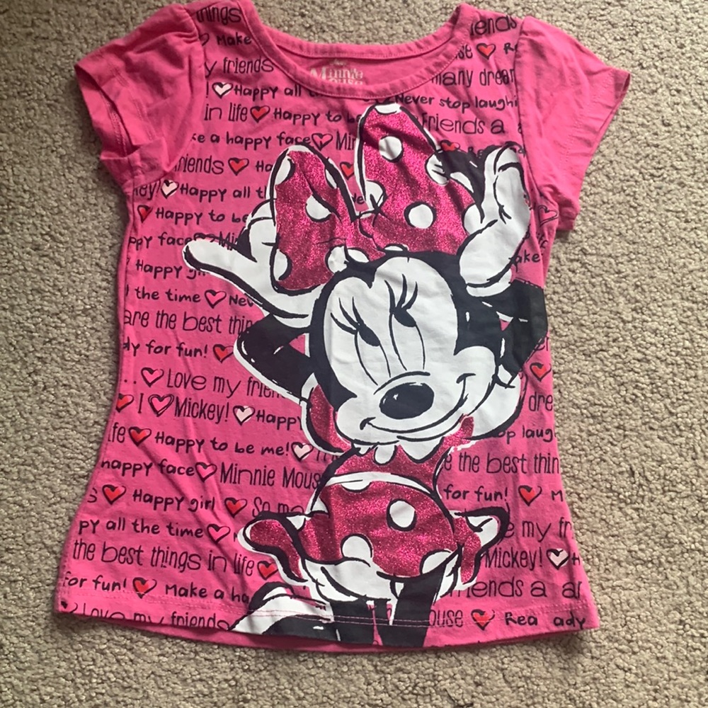 Girls mini mouse shirt size 6